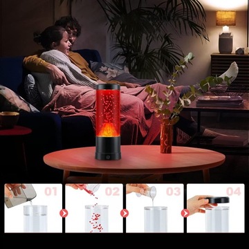 ДЕКОРАТИВНАЯ ЛАВА ЛАМПА НОЧНИК ИМИТАЦИЯ ИЗВЕРЖЕНИЯ ВУЛКАНА КРАСНАЯ