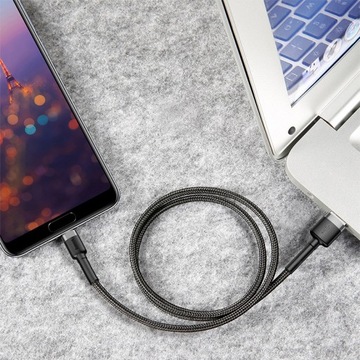 КАБЕЛЬ BASEUS ДЛИННЫЙ ЗАРЯДНЫЙ КАБЕЛЬ ТИПА-C USB-C БЫСТРАЯ ЗАРЯДКА 3.0 2А 2М