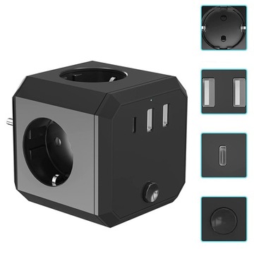 ЭЛЕКТРИЧЕСКАЯ РОЗЕТКА ПЕРЕХОДНИК 7В1 240 В-10 А