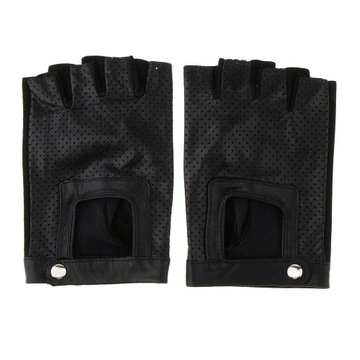 Skórzane rękawiczki bez palców Outdoor Driving XL, czarne