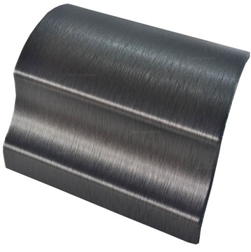 Фольга, матовый шпон серой стали, 150 см x 40 см