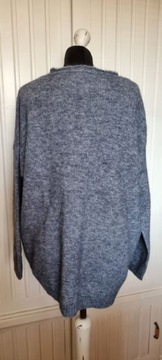 Sweter LINDEX niebieski oversize wełna/alpaka r M