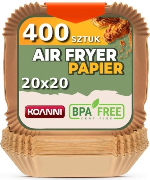 400X ATESTOWANE TACKI AIR FRYER PAPIER WKŁADY PAPIEROWE DO FRYTKOWNICY