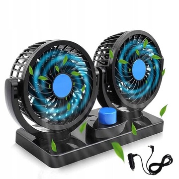 ELEKTRYCZNY WENTYLATOR SAMOCHODOWY 12V LETNI KLIMATYZATOR SAMOCHODOWY 360°