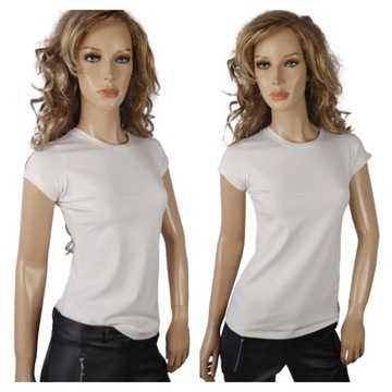 KOLORY Gładka Bluzka T-shirt PREMIUM miła bawełna POLSKA marka LaTynka 8003