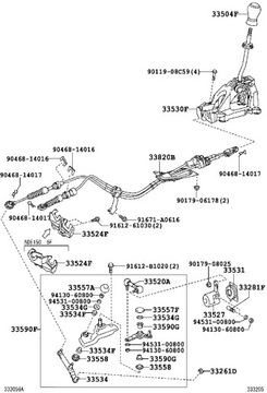 Linka linki zmiany biegów TOYOTA Corolla