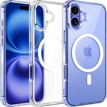 Etui do APPLE iPhone 16 Plus 5G do MagSafe WZMACNIANE 360° CLEAR CASE szkło