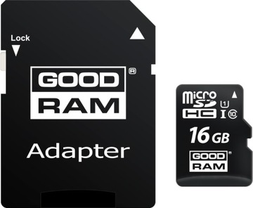 КАРТА ПАМЯТИ microSD GOODRAM UHS1 CL10 16 ГБ