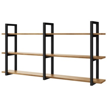 Półka wisząca industrial loft metal dąb 160 cm