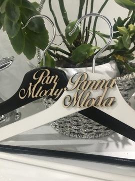 WIESZAKI ŚLUBNE PAN PANI MŁODA rustykalny napis