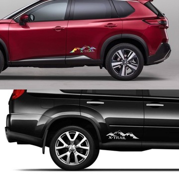 MATOVÝ STŘÍBRNÉ NÁLEPKA BOČNÍ DVEŘE VOZIDLA PRO NISSAN X TRAIL X-TRAIL T