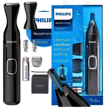 TRYMER DO NOSA USZU BRWI ZAROSTU PHILIPS BEZPIECZNE PRZYCINANIE +BATERIA