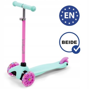 Трёхколесный самокат для девочек Kidwell UNO m