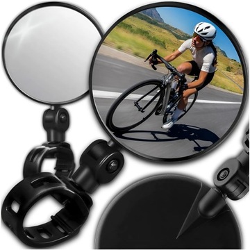 LUSTERKO ROWEROWE DO ROWERU NA KIEROWNICĘ 7,5CM NA MANETKĘ UCHWYT ROWEROWY