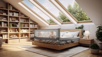 Карниз для кровати VELVO 200 см, защитный чехол Primabobo для детей