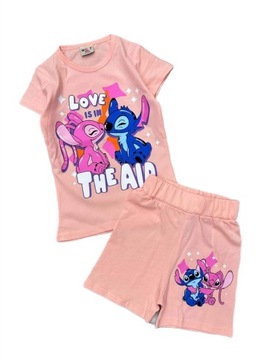 WOLF ONE komplet 122-128 7-8 komplet spodenki bluzka LILO i STITCH bawełna
