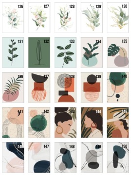 Картинки А3 30х40 Постеры МНОГО УЗОРОВ для гостиной БОХО