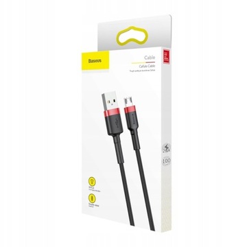 КАБЕЛЬ BASEUS STRONG FAST USB MICRO USB КАБЕЛЬ С ДВУХСТОРОННЕЙ ОПЛЕТКОЙ 2,4 А, 1 М