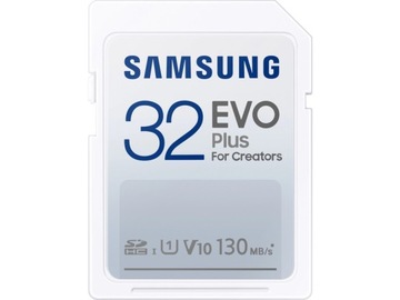 Карта памяти Samsung SDHC EVO Plus 2021 32 ГБ V10 U1 UHS-I (130 МБ/с)