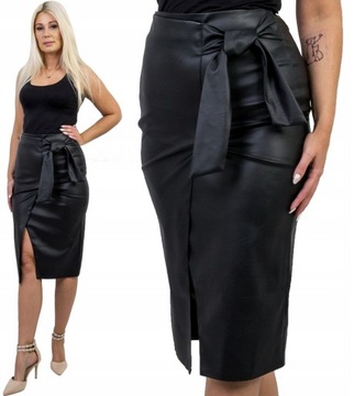 SPÓDNICA CASUAL TOP MODEL EKO SKÓRA Z KOKARDĄ Rozm.44