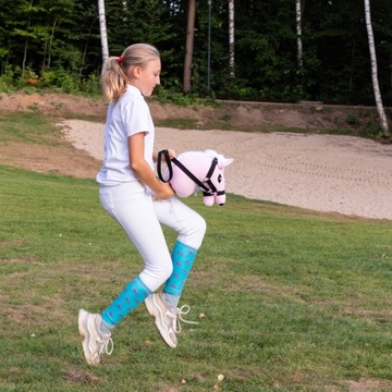 Лошадь на палке Hobby Horse Skippi А5 Розовый с поводком и поводьями