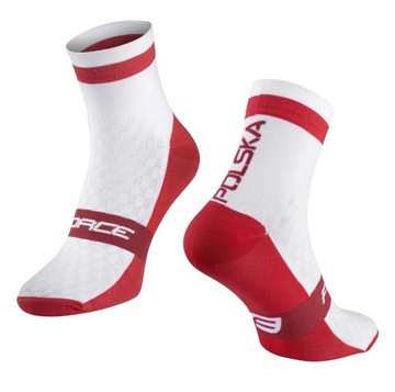 Skarpetki kolarskie FORCE FLAG POLSKA L-XL 42-46