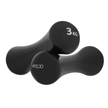 Hantelki do ćwiczeń, ciężarki 4FIZJO żeliwne 2x3kg