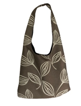 TORBA WOREK TOREBKA SZHOPER OPONKA BEŻ LIŚCIE