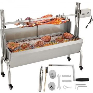 Grill z rożnem 2w1 obrotowy BBQ