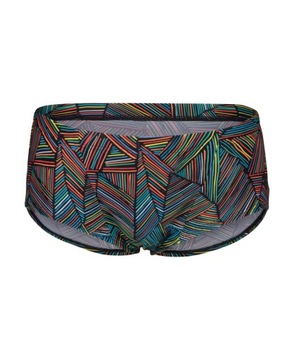 Szorty kąpielowe Arena OVERVIEW SWIM LOW WAIST SHORT BLACK MULTI 100