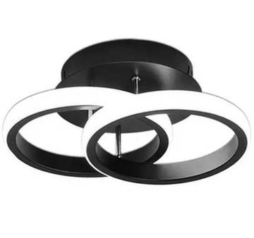 LAMPA SUFITOWA PLAFON MODERN LED CZARNY DESIGN