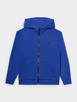 4F ТОЛСТОВКА С КАПЮШОНОМ ДЛЯ МАЛЬЧИКОВ - КОБАЛЬТ, размер 122