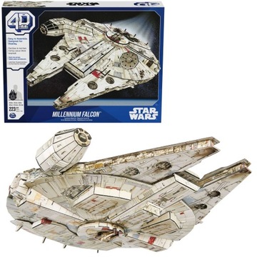 GWIEZDNE WOJNY STAR WARS STATEK FALCON MILLENNIUM MODEL 3D PUZZLE 43 CM