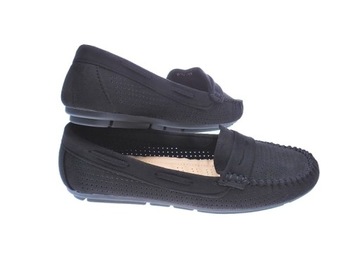 ЗАМШЕВЫЕ МОКАСИНЫ 9F151 Черный размер 37