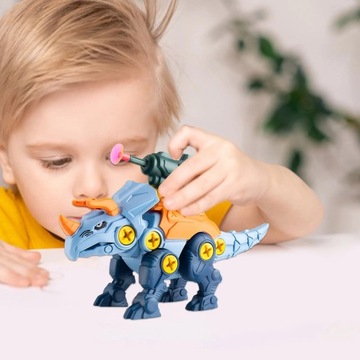 DINOZAURY DO SKRĘCANIA ROZKRĘCANIA Zestaw 3 FIGURKI z wyrzutniami STRZAŁKI