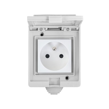 РОЗЕТКА ДЛЯ НАРУЖНОГО МОНТАЖА, 230 В, ГЕРМЕТИЧНАЯ IP55 С CEE PIN 7/5