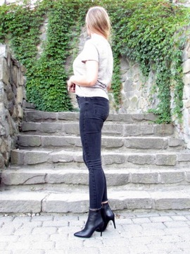 БОТИЛЬОНЫ НА КАБЛУКЕ 9 СМ, НАТУРАЛЬНАЯ КОЖА (468) 38