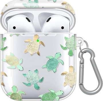 ETUI Z KLAPKĄ DO APPLE AirPods 2 / 1 bezbarwne wzór