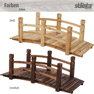 Деревянный пешеходный мостик, садовый мостик, 150 см.