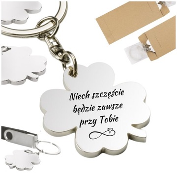 BRELOK KONICZYNKA DO KLUCZY ZAWIESZKA WŁASNYM TRWAŁYM NAPISEM GRAWEREM LOGO