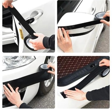 Защитная лента CARBON 5D фольга для порогов 3см 5м для порогов автомобиля, порога автомобиля