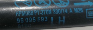 OPEL MOKKA VZPĚRY/TLAKOVAČE KRYT KUFRU 95095593LH