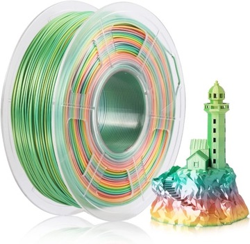 SUNLU FILAMENT 1.75 1kg PLA RAINBOW TĘCZOWY SILK