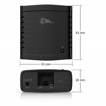 CSL RJ45 USB 2.0 СЕТЕВОЙ СЕРВЕР ПЕЧАТИ