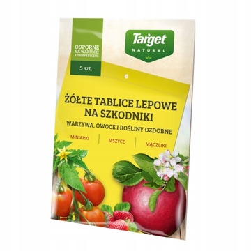 Żółte Tablice Lepowe Na Szkodniki Warzywa Owoce Rośliny Ozdobne 5szt Target