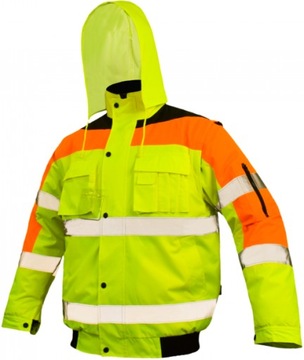 KURTKA ZIMOWA ROBOCZA OCIEPLANA r.XL ODBLASKOWA