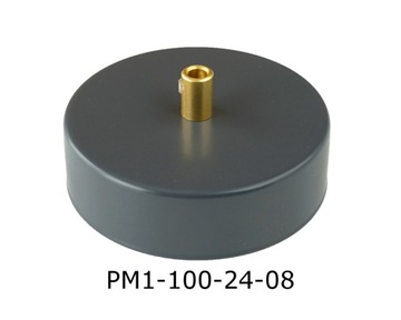 Патрон Е27, крышка серая с золотом, для металлического светильника