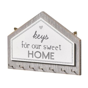 Wood sign hooks and letters, wall mount wood wall decorations, home 7 Hooks