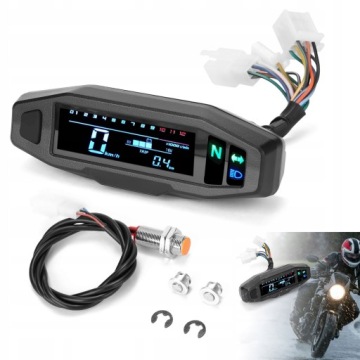 Elektroniczny Prędkościomierz LCD do Motocykla Deska Rozdzielcza Cyfrowy