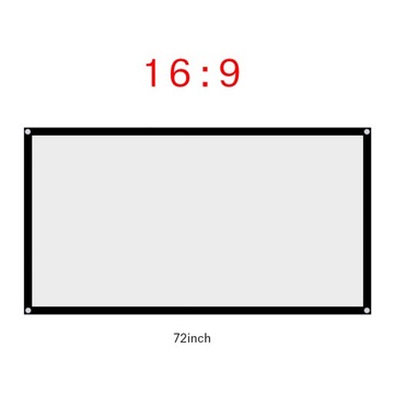 ПРОЕКЦИОННЫЙ ЭКРАН ДЛЯ ПОРТАТИВНОГО СКАЧИВАЕМОГО ПРОЕКТОРА 16:9 159X90 72 ДЮЙМА